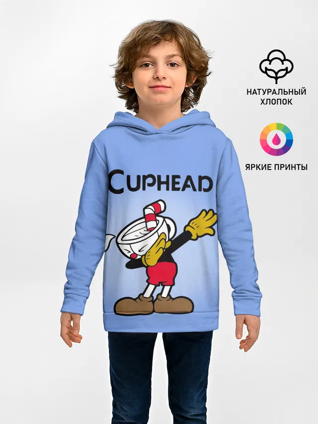Детское худи с принтом «Cuphead»