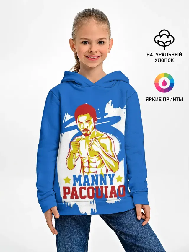 Детское худи с принтом «Бокс — Manny Pacquiao»