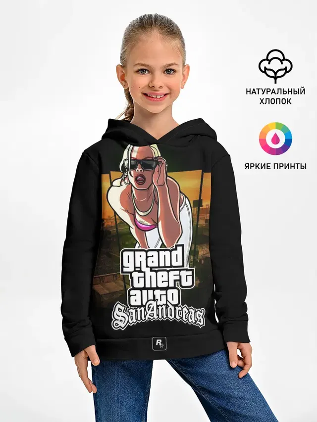 Детское худи с принтом «GTA — Gta SA»