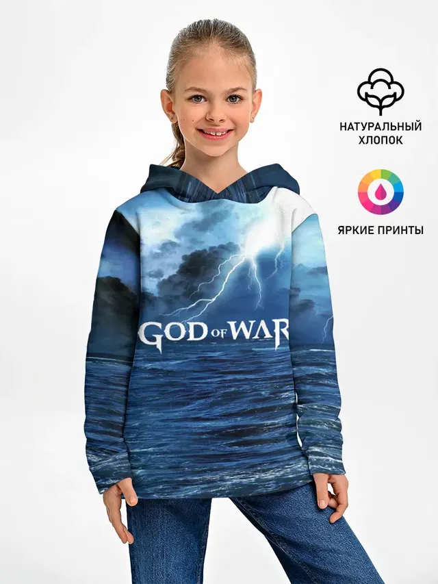 Детское худи с принтом «God of War»