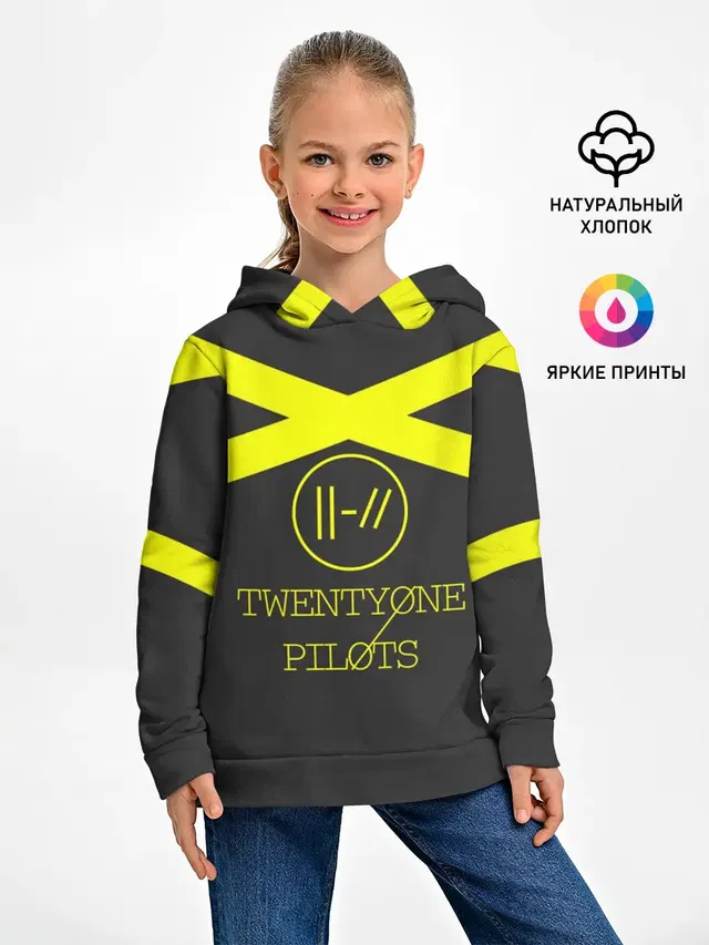 Детское худи с принтом «Twenty One Pilots logo»