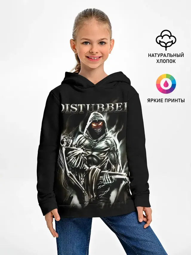 Детское худи с принтом «Disturbed»