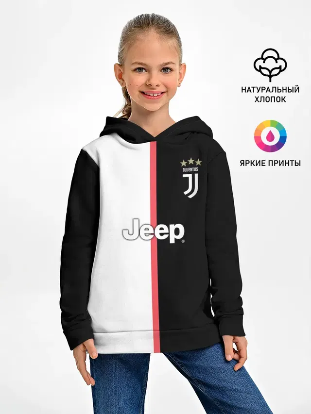 Детское худи с принтом «Ювентус — Форма Ronaldo»