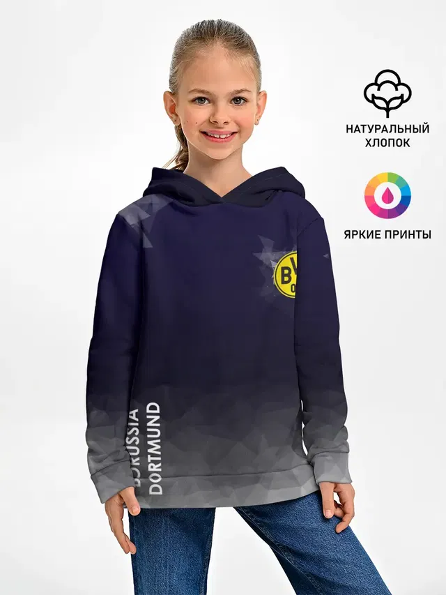 Детское худи с принтом «Low poly»