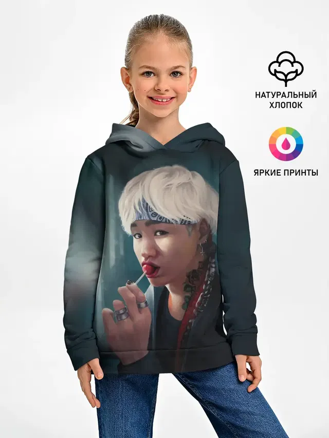Детское худи с принтом «BTS — Suga»