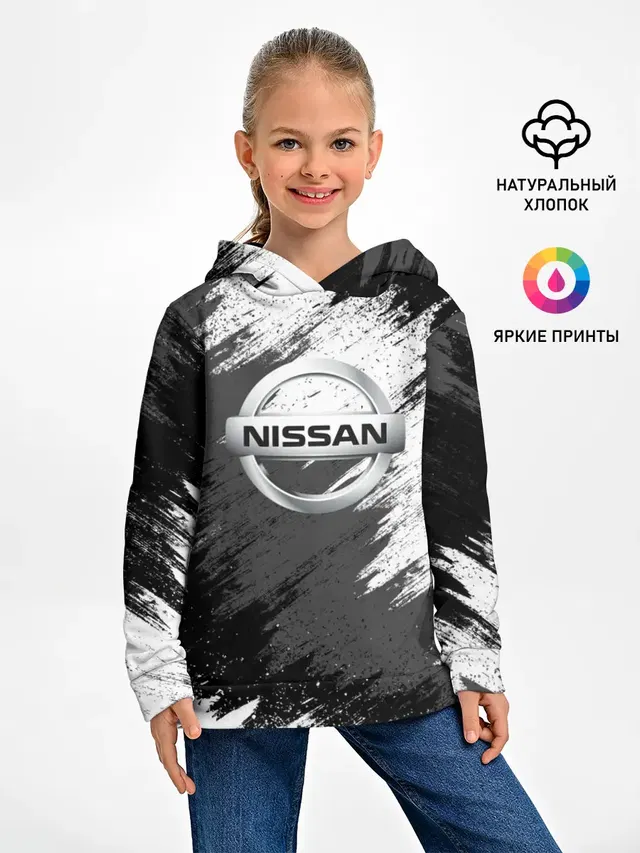 Детское худи с принтом «Nissan»