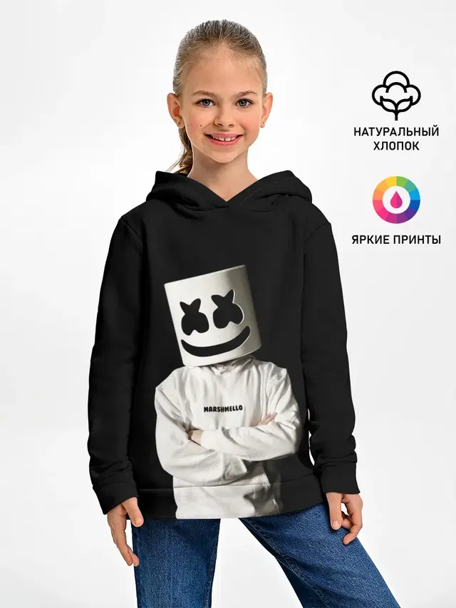 Детское худи с принтом «Marshmello»