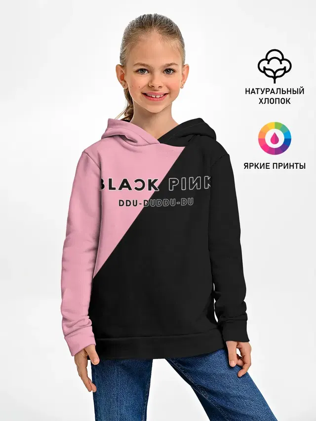 Детское худи с принтом «DDU-DU DDU-DU BlackPink»