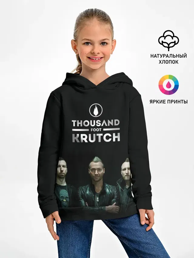Детское худи с принтом «Thousand Foot Krutch — TFK band»