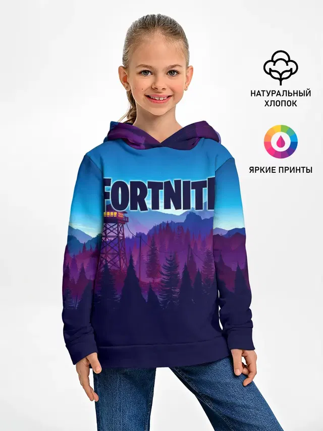 Детское худи с принтом «Фортнайт — Fortnite Save the World»