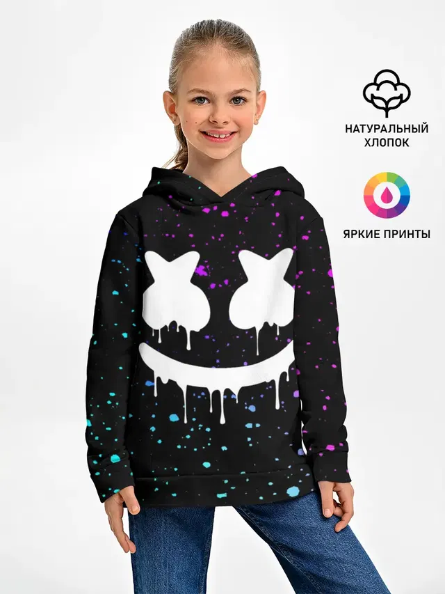 Детское худи с принтом «Marshmello — MARSHMELLO Melt»
