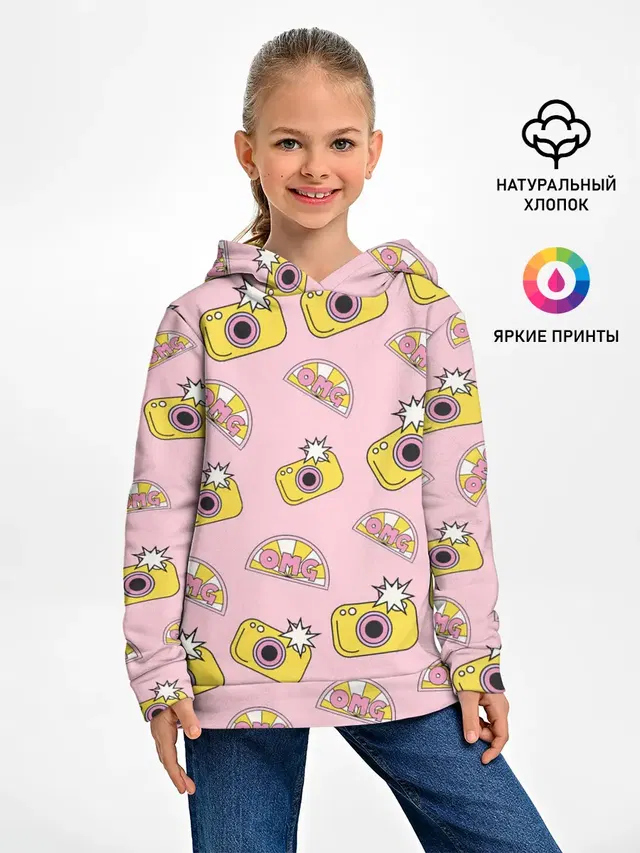 Детское худи с принтом «Другие — Фотики — OMG»