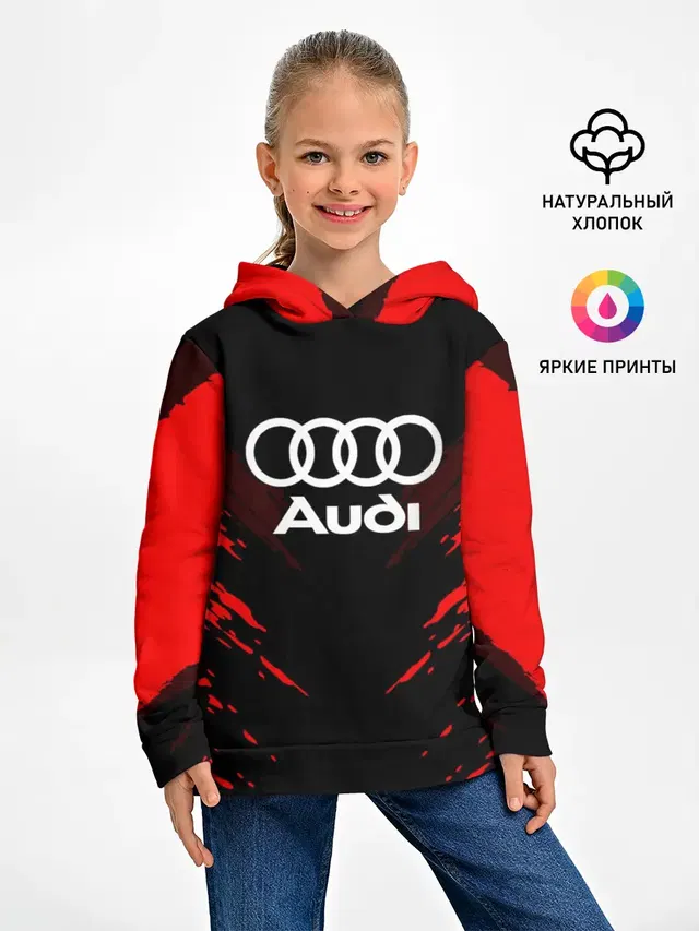 Детское худи с принтом «Audi — AUDI SPORT COLLECTION»