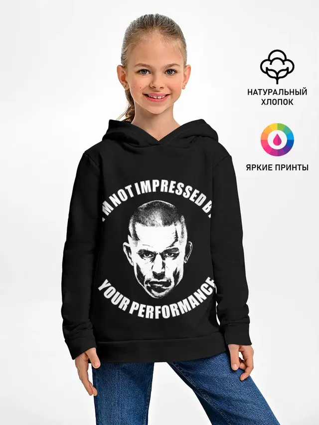 Детское худи с принтом «Жорж Сен Пьер»