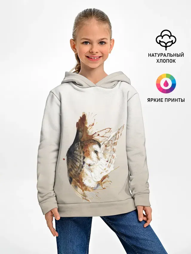 летящая сова рисунок