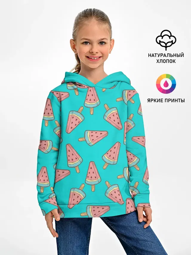 Детское худи с принтом «Ice cream Watermelon»