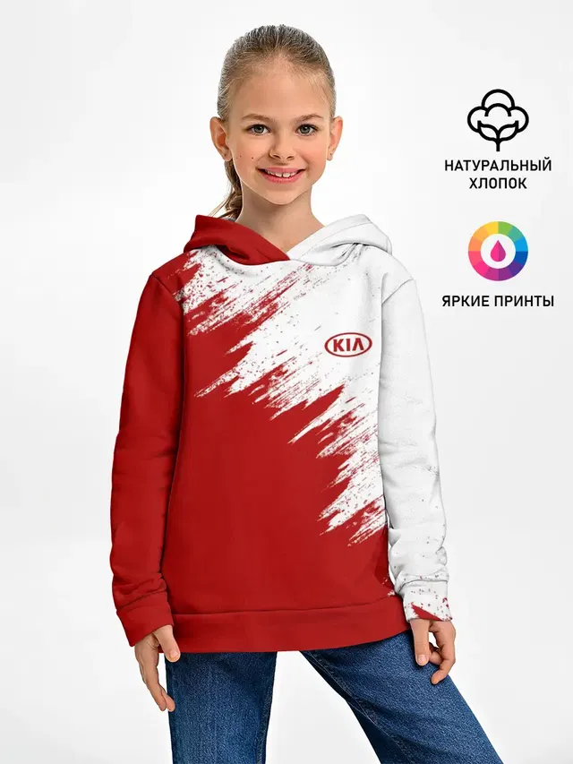 Детское худи с принтом «KIA»