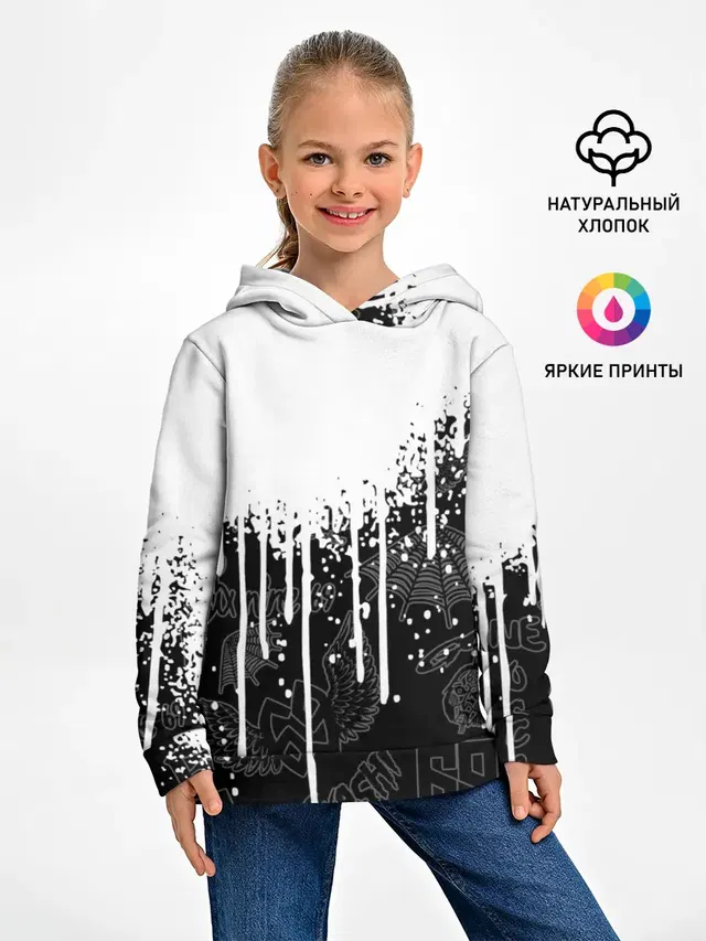 Детское худи с принтом «69»