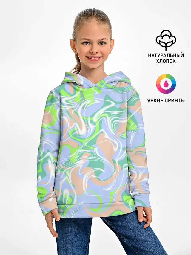 Разноцветные разводы красок