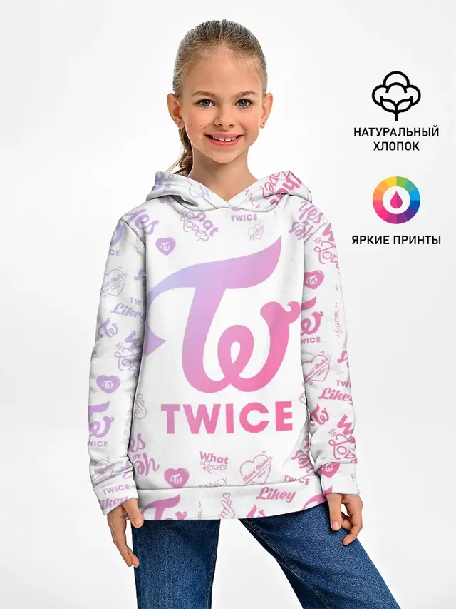 Детское худи с принтом «Twice»