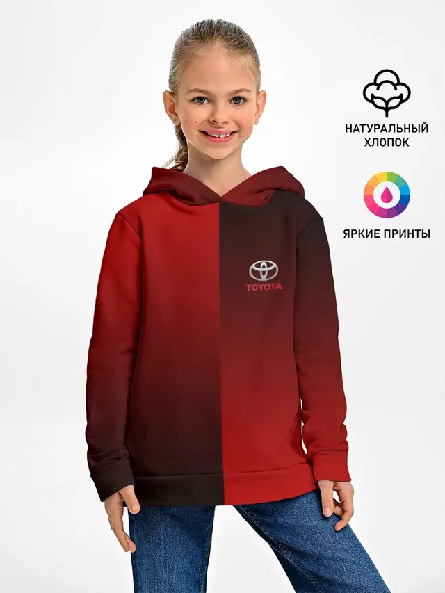 Детское худи с принтом «Тойота — TOYOTA SPORT»