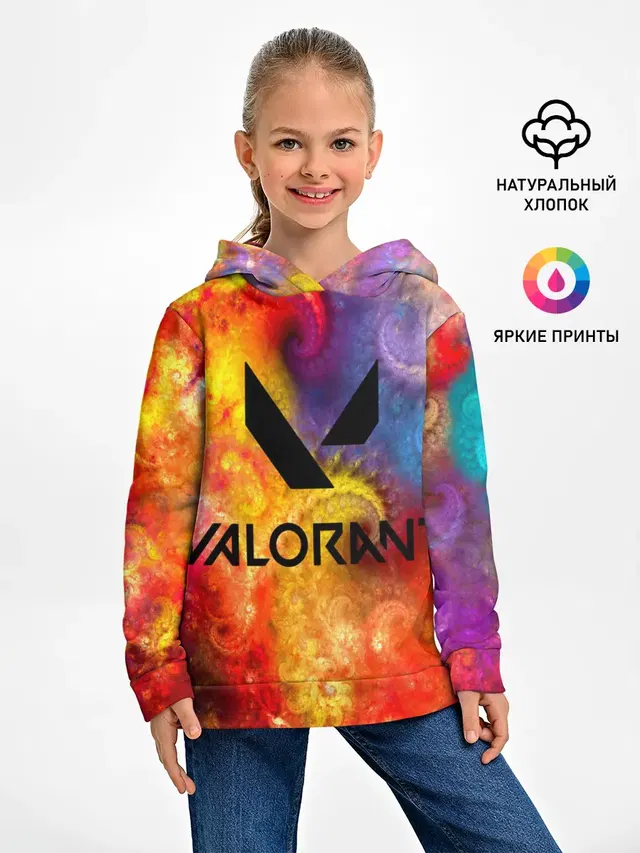 Детское худи с принтом «Valorant»