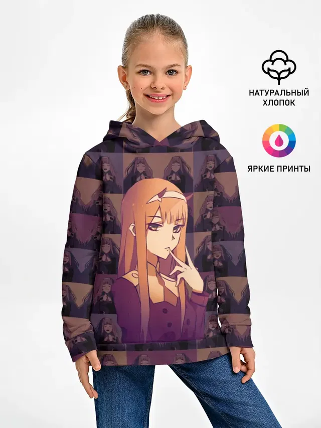Детское худи с принтом «Zero Two Dance»