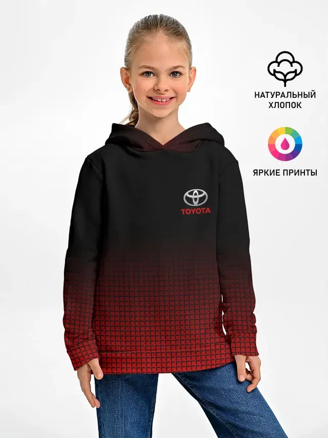 Детское худи с принтом «Тойота — TOYOTA SPORT»