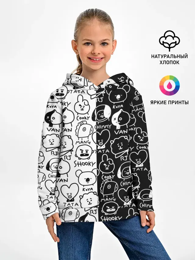 Детское худи с принтом «BTS — BT21»