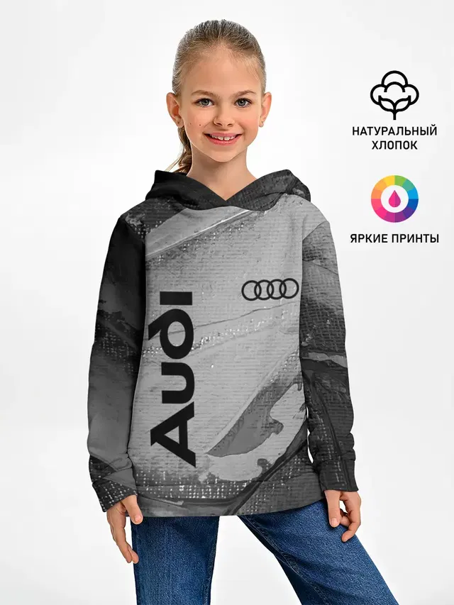 Детское худи с принтом «Audi»