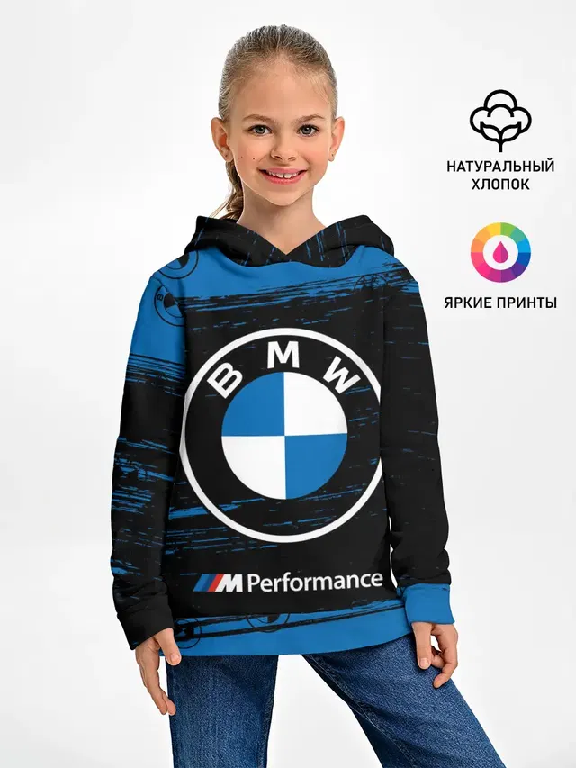Детское худи с принтом «BMW»