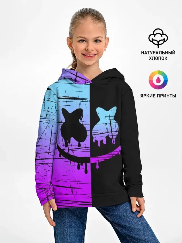Детское худи с принтом «Фортнайт — FORTNITE MARSHMELLO.»