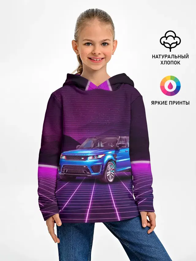 Детское худи с принтом «Land Rover — Range Rover Sport»