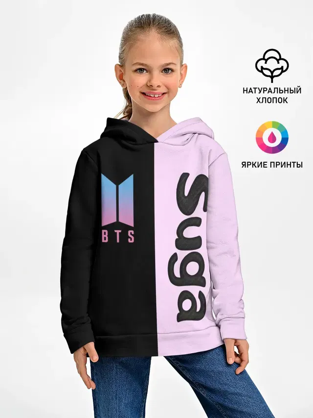 Детское худи с принтом «BTS — BTS Suga»