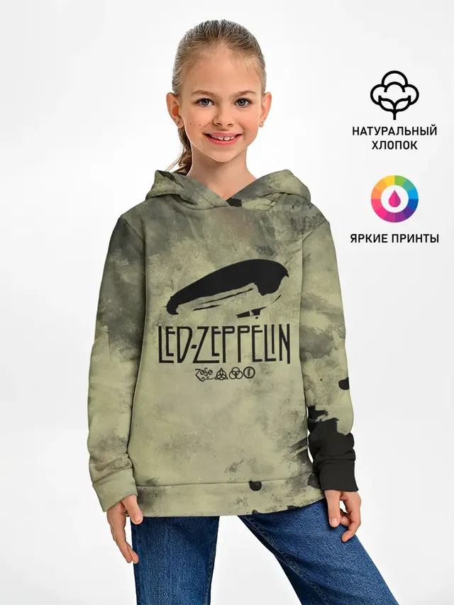 Детское худи с принтом «Led Zeppelin»