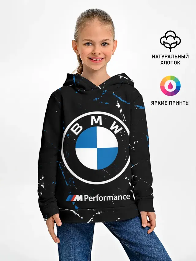 Детское худи с принтом «BMW»