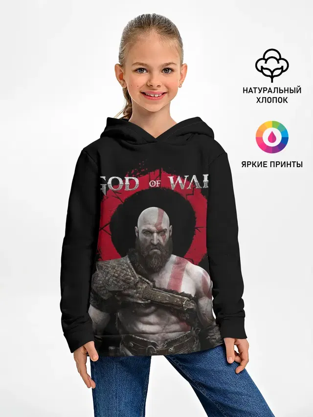 Детское худи с принтом «God of war»