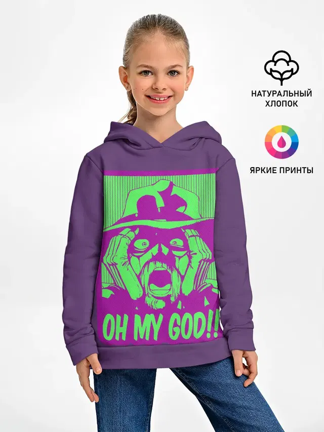 Детское худи с принтом «ДжоДжо — Oh my good!!»
