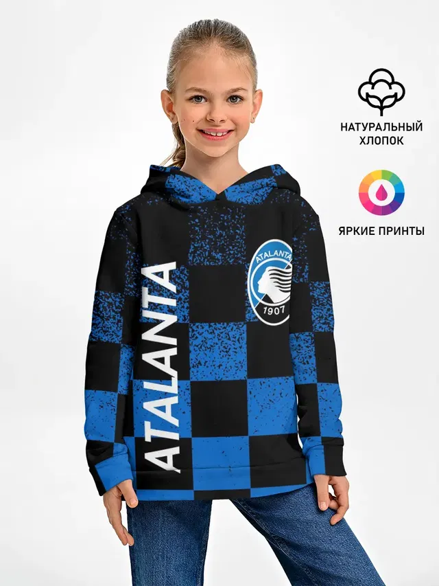 Детское худи с принтом «FC Atalanta ФК Аталанта»