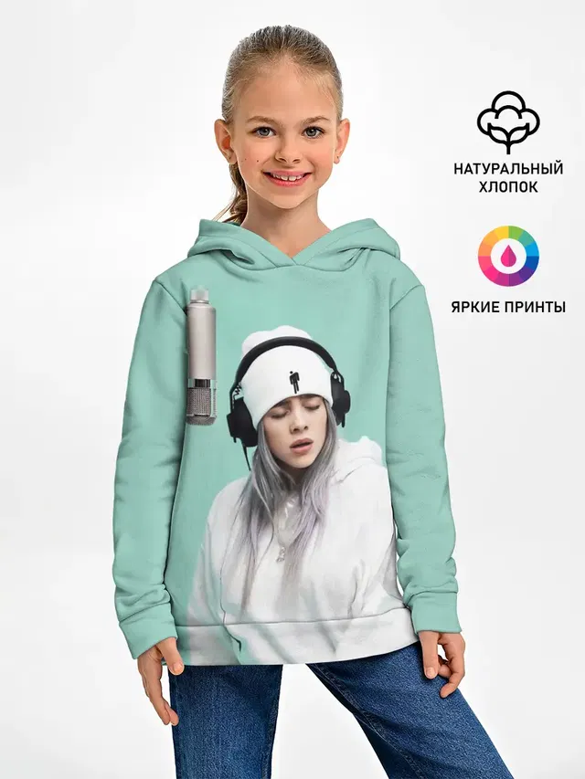 Детское худи с принтом «Billie Eilish»