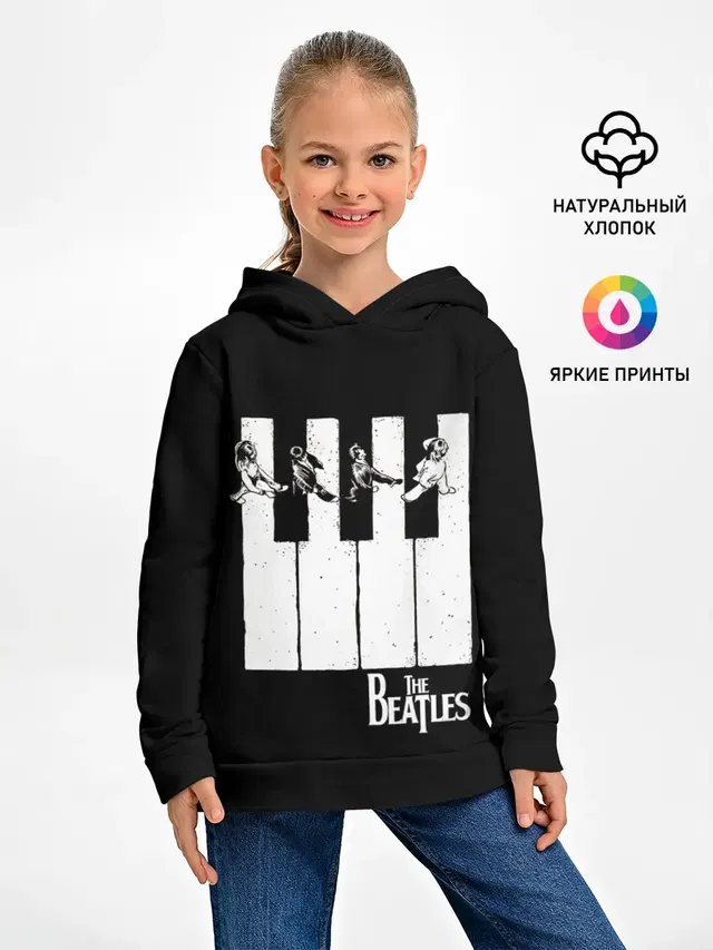 Детское худи с принтом «The Beatles — THE BEATLES ЗНАМЕНИТАЯ КАРТИНКА»
