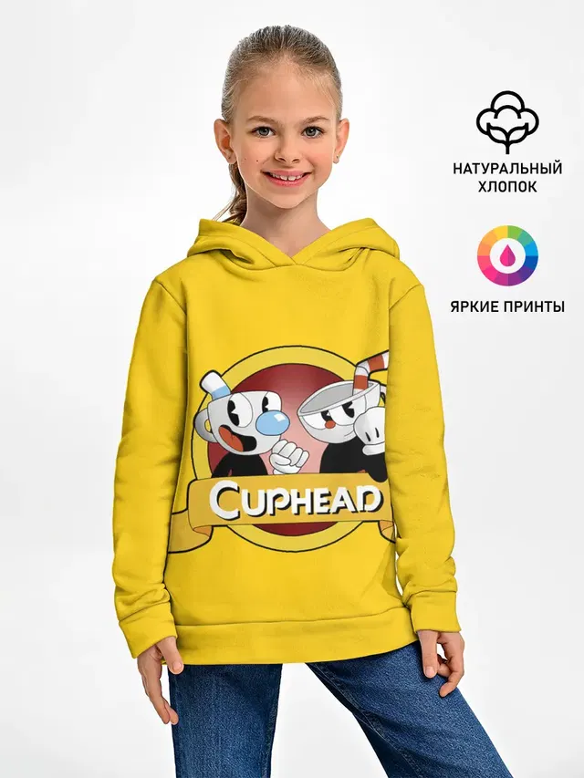 Детское худи с принтом «Cuphead — КАПХЕД.»