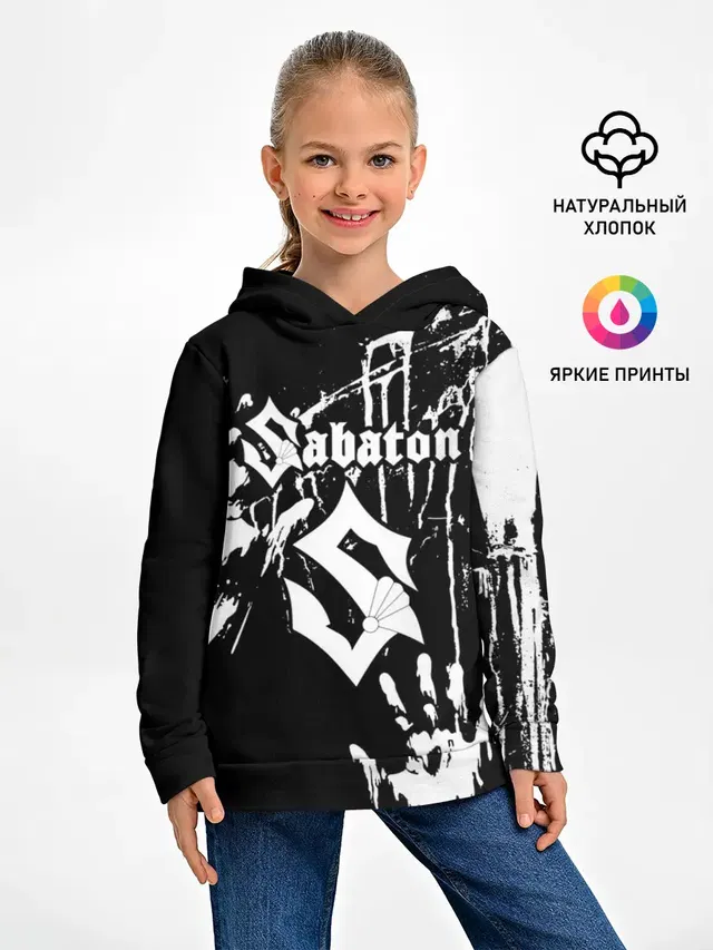 Детское худи с принтом «Sabaton»