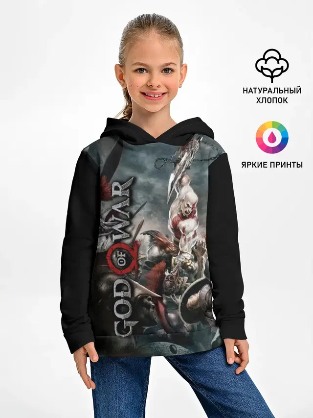 Детское худи с принтом «God of war»