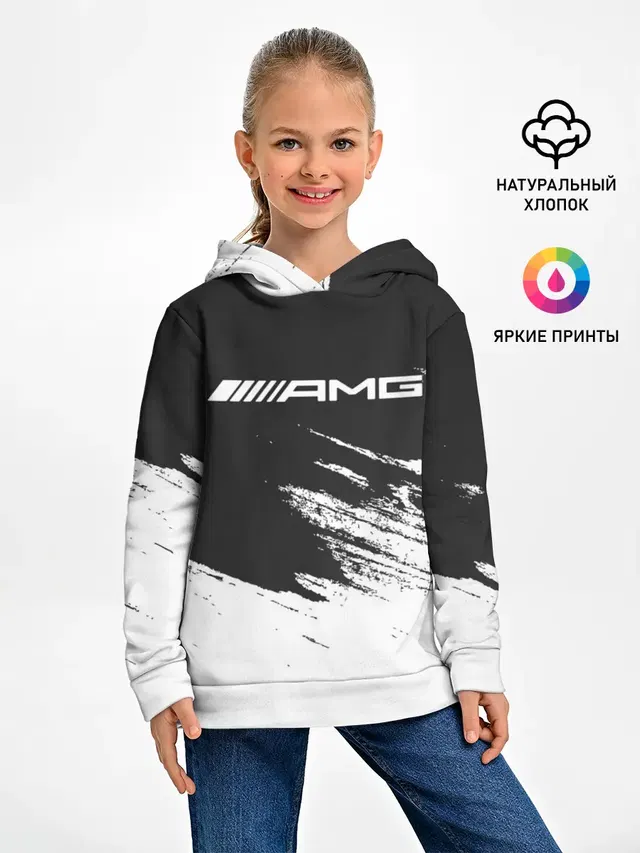 Детское худи с принтом «Merсedes — AMG MERCEDES.»