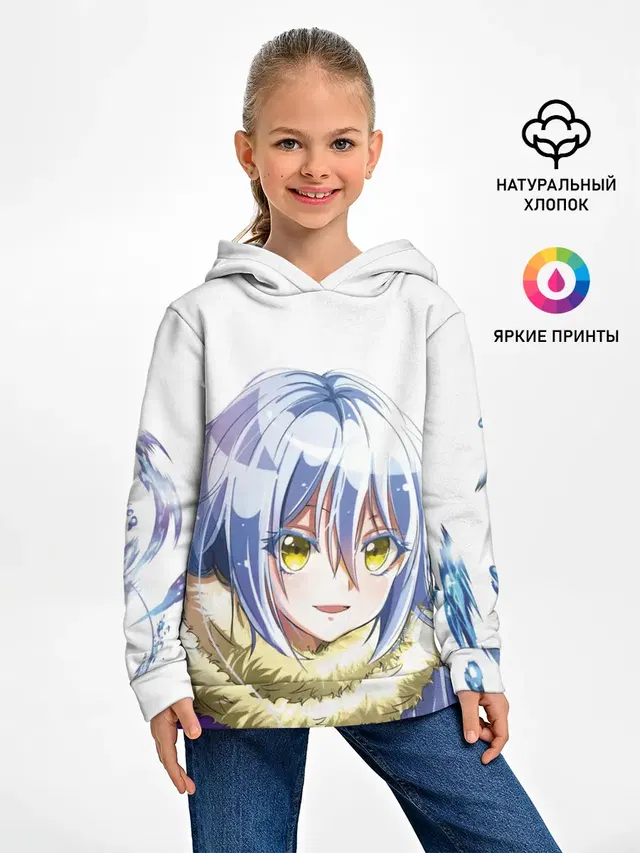 Детское худи с принтом «That Time I Got Reincarnated a»