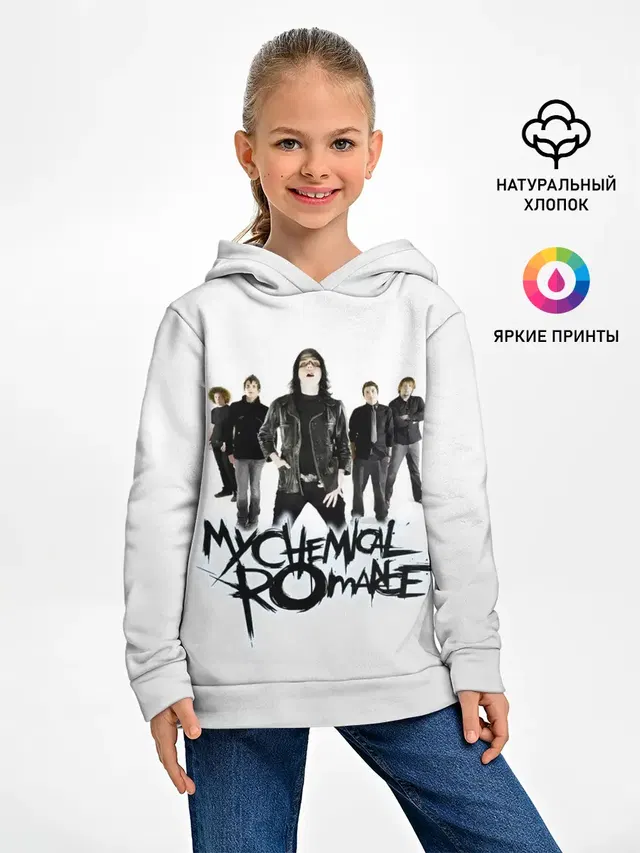 Детское худи с принтом «My Chemical Romance — Участники группы My Chemical Romance»