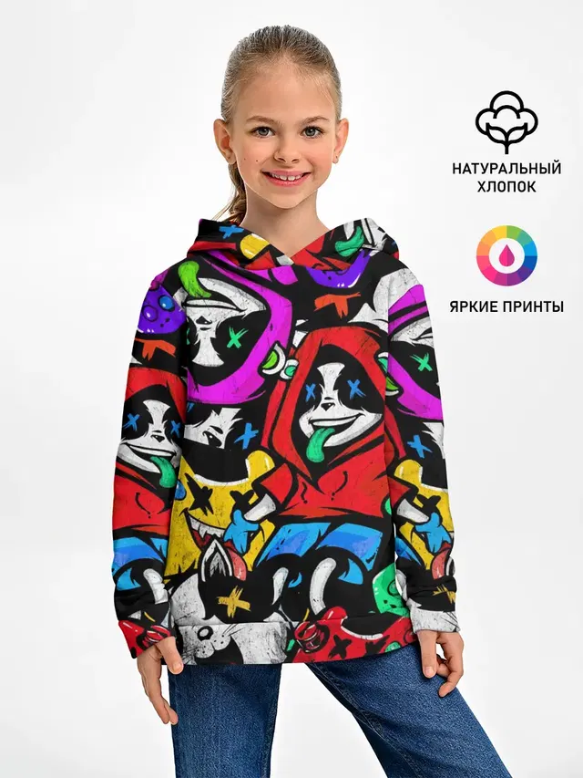 Детское худи с принтом «Pop Art — Play»
