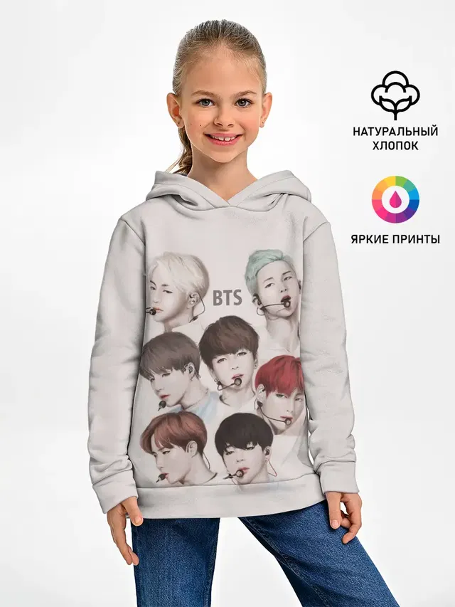 Детское худи с принтом «BTS»