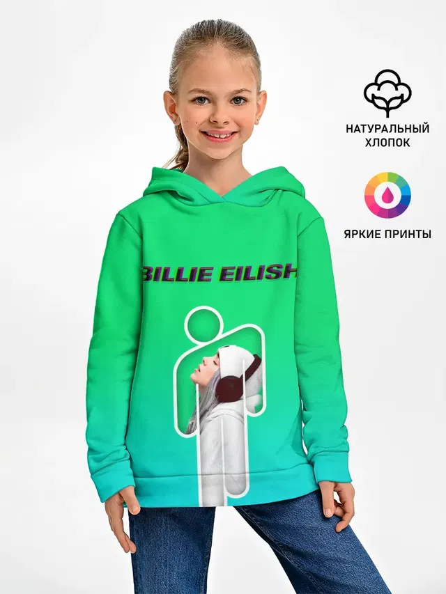 Детское худи с принтом «Billie Eilish»
